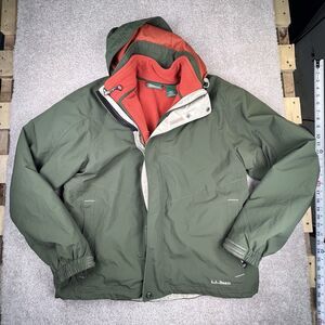 Vintage LL Bean Mens Warm Up Bomber Jacket Fleece Lined Made In USA Medium